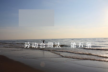 劳动合同法 第五条 劳动合同法 第五条